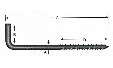 Vidalı Korniş Çivi No:6 - 4x60 - 10 Adet - Resim 2
