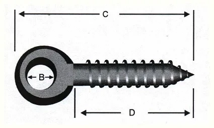 Delikli, Gözlü Vida 8 - 50 Adet - Resim 2