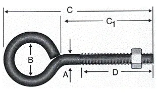 Kapalı Metrik Kanca M4 - 100 Adet - Resim 2