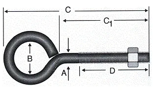 Kapalı Metrik Kanca M5 / 21x100 - 100 Adet - Resim 2