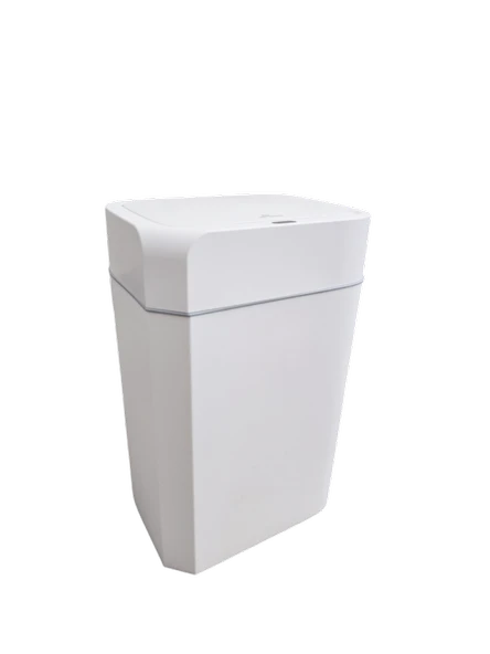 Sensörlü Otomatik Plastik Çöp Kovası 18 Litre + Deterjan Hazneli Silikon Klozet Fırçası - Resim 3