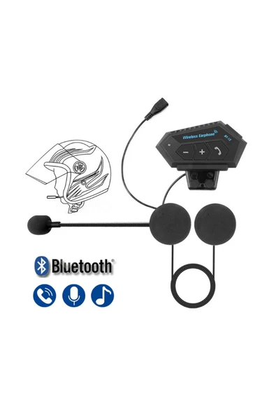 Bt12 Kask Kulaklık Bluetooth Motosiklet Kulaklık Interkom Motorsiklet Kulaklık ürün görseli