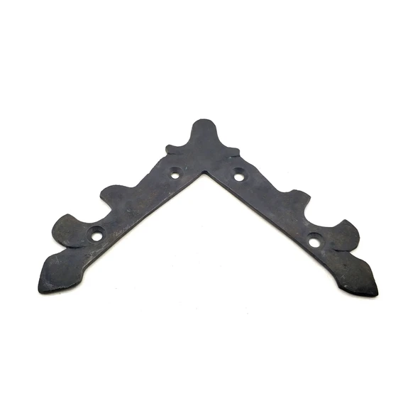 Antika Tarz Dekoratif Pirinç Lale Köşe Gönye - Üst, 133x133 Mm, Oksit ürün görseli