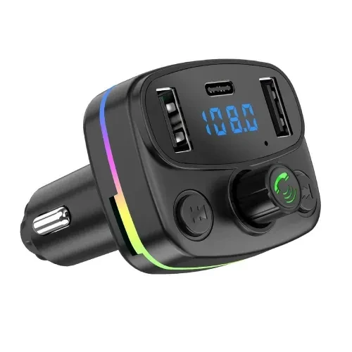 ACL AFT-10 Wireless, 1A 2xUSB, TF Kartlı Type-C, RGB Işıklı FM Transmitter Wireless ürün görseli 1