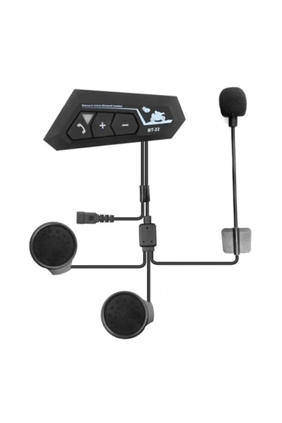 Bt22 Kask Kulaklık Bluetooth Motosiklet Kulaklık 5.0 Bluetooth Interkom Motorsiklet Kulaklık - Resim 2