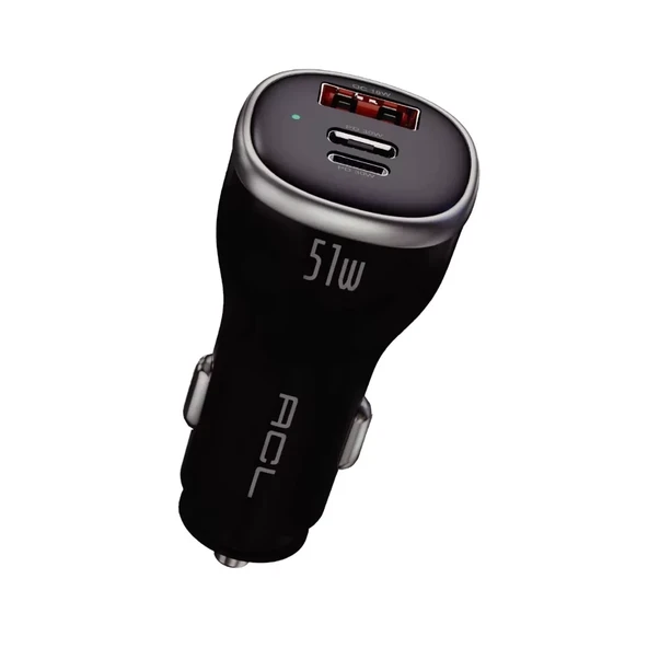 ACL AC-105 PD 6A, 51Watt 1xUSB-A, 1xUSB-C ve Lightning Çıkışlı Araç İçi Şarj ürün görseli 1