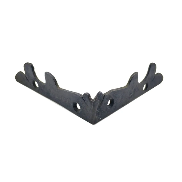 Antika Tarz Dekoratif Pirinç Lale Köşe Gönye - Yan, 105x105 Mm, Oksit ürün görseli