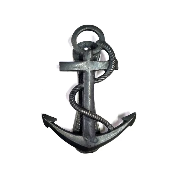 Antika Tarz Dekoratif Pirinç Halatlı, Çapa, Denizci, Gemici Kapı Tokmağı, Taktak - 170x60mm, Oksit ürün görseli