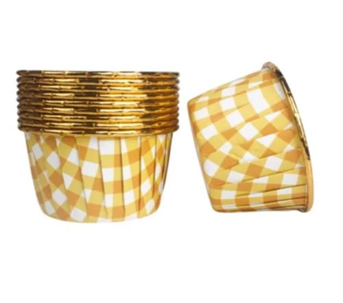 Cupcake/Muffin /Suffle Kek Kapsülü Turuncu Desenli 50 Li - Resim 2