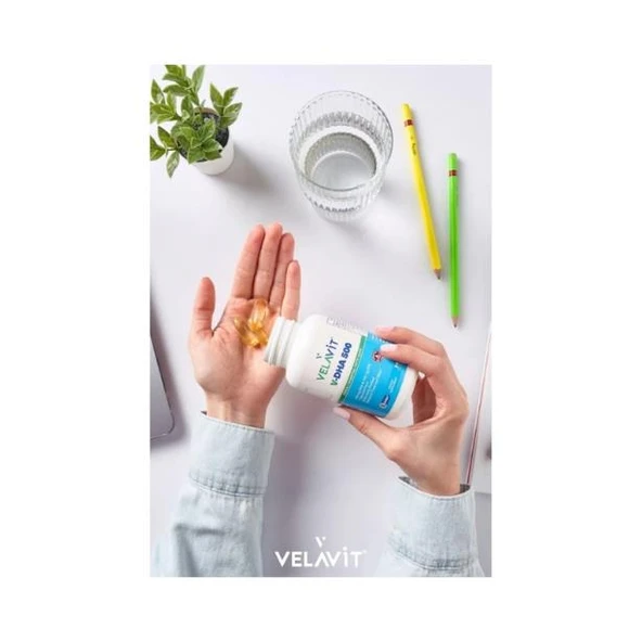Velavit V-DHA Omega 3 Essential Fatty Acids 30 Kapsül - 5