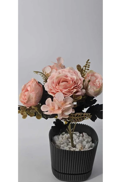 Haki Yapraklı Yavru Ağzı Renkli27 Cm Ev Dekor Saksı Süsü ürün görseli