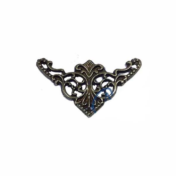 Dekoratif Köşe Süsü, Köşelik - Küçük, 19x34mm, Antik, 1 Adet ürün görseli