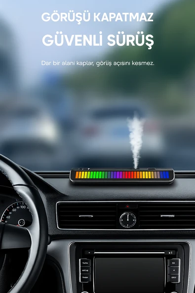 QASUL Çok Fonksiyonlu Akıllı Sprey Araba Koku Geçici Park Numaratör  Araba Ortam Işığı İç Süslemeleri 2 ADET KOKU HEDİYELİ - 2