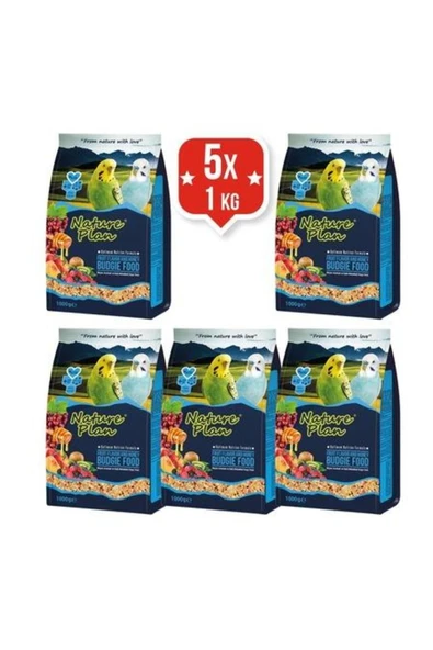 Nature Plan Meyve Aromalı Ballı Muhabbet Yemi 1 Kg  x 5 Adet - 1