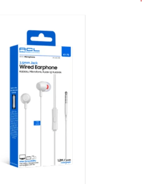 ACL K1-75 USB-C Girişli Mikrofonlu Kumandalı 1.2mt Kulaklık Kablolu ürün görseli 1