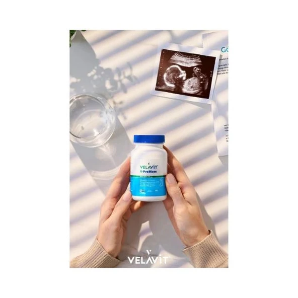 Velavit V-PreMom Folic Acid 600 uq 30 Kapsül - Resim 4