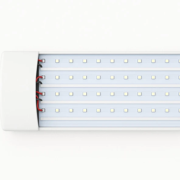 10 Adet ERKLED ERK 2635 Ledli Bant Armatür 120cm 100W 6500K Beyaz - Resim 2