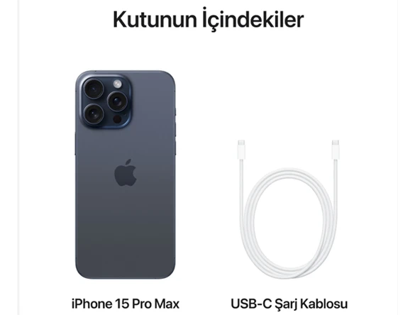 Apple iPhone 15 Pro Max 256 GB Mavi Titanyum (İthalatçı Garantili) - 3