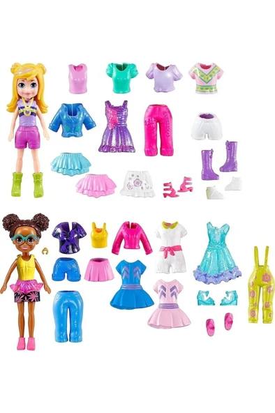 Polly Pocket HKW10 Polly Pocket ve Arkadaşları Kombin Eğlencesi Oyun Seti