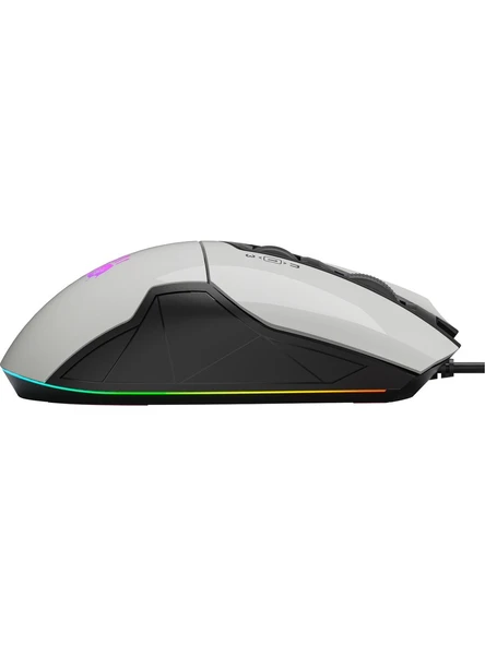 Bloody W70 Max 10.000 CPI 8 Tuş RGB 4M Bellek Ultra Core 3&4 Aktif Özel Yapım Optik Kablolu Panda Beyaz Oyuncu Mouse - 4