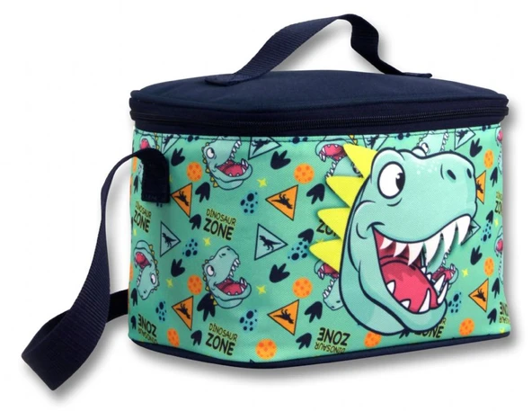 Ümit Çanta Termoslu/Isı Yalıtımlı Beslenme Çantası - 5019 - Dinazor, Yeşil Lacivert (Erkek Çocuk)