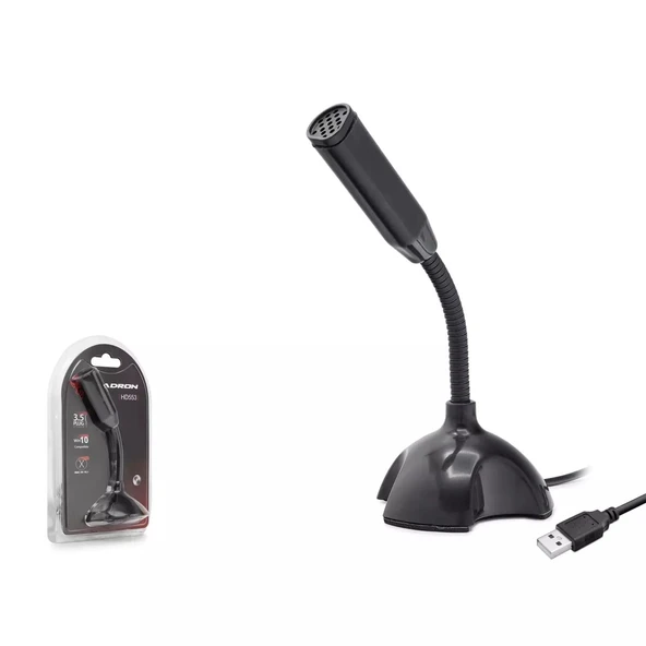 Hadron Hdx2751 Bilgisayar Mikrofonu Usb Siyah - 1
