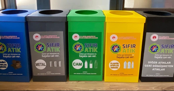 GERİ DÖNÜŞÜM SIFIR ATIK KUTUSU 5Lİ (35 X 35 70) - 1