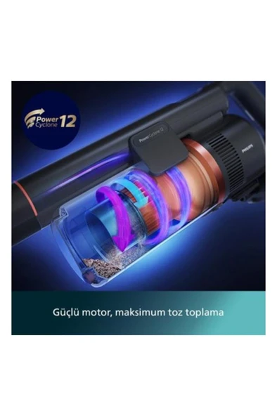 Philips 7000 Serisi Aqua XC7053/01 Şarjlı Dikey Süpürge Teşhir - Resim 6