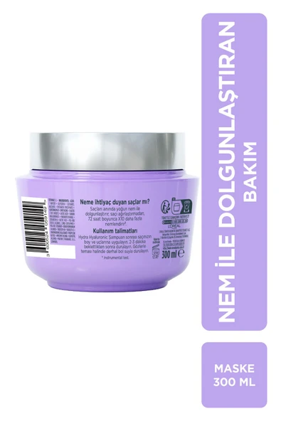 Elseve Hydra Hyaluronic 72 Saat Nem Ile Dolgunlaştıran Maske 300ml - 7