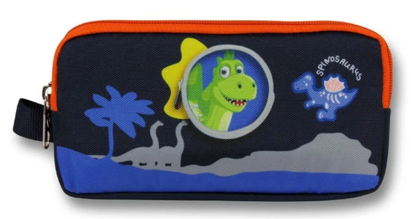 Ümit Çanta 5011 (Sevimli Dinazor Desenli - Mavi Kırmızı Renkli) Erkek Çocuk Kalem Çantası - 2