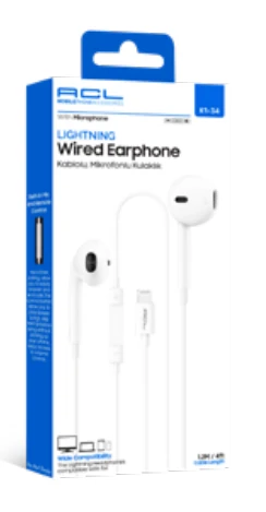 ACL K1-34 Lightning Jack Girişli Kumandalı Kulaklık Kablolu - Resim 4