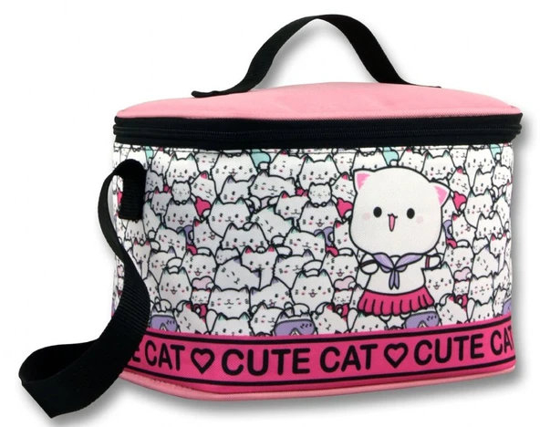 Ümit Çanta Kız Çocuk Beslenme Çantası (Thermo Isı Yalıtımlı) - Sevimli Kediler - Pembe Beyaz -  5013 ürün görseli