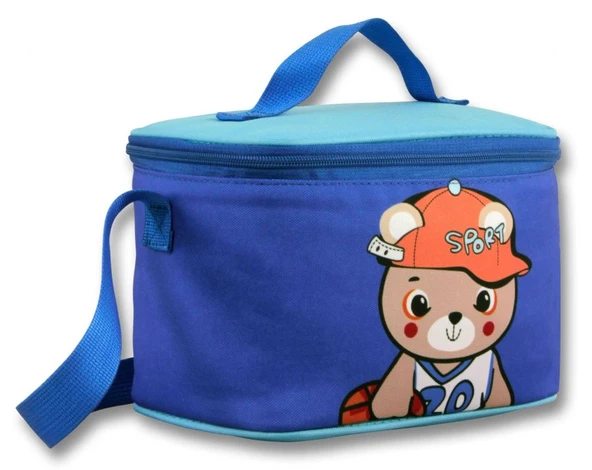 Ümit Çanta Erkek Çocuk Beslenme Çantası (Thermo Isı Yalıtımlı) - Şapkalı Ayıcık - Mavi - 5022