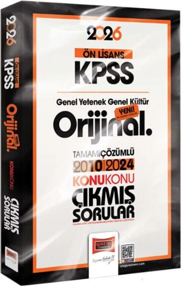 2026 KPSS Ön Lisans GK GY Orijinal 2010 2024 Konu Konu Çıkmış Sorular Yargı Yayınları ürün görseli