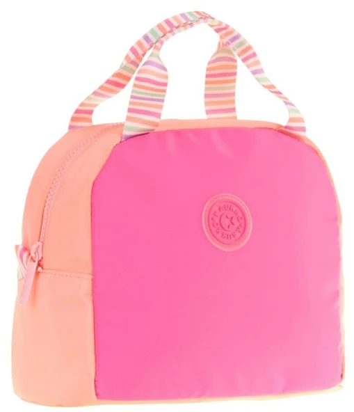 Kaukko Kız Çocuklarına Özel Pembe Somon İki Renkli Beslenme Çantası (Isı Yalıtımlı) (K9064) ürün görseli
