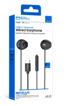 ACL K1-73 USB-C Girişli Mikrofonlu Kumandalı 1.2mt Kulaklık Kablolu - 2