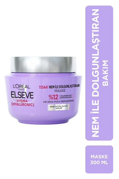 Elseve Hydra Hyaluronic 72 Saat Nem Ile Dolgunlaştıran Maske 300ml
