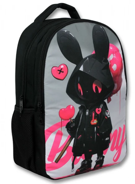 Ümit Çanta Erkek Çocuk Okul Sırt Çantası - Bunny - Siyah Pembe - 5106 (7 Yaş ve Üzeri) ürün görseli