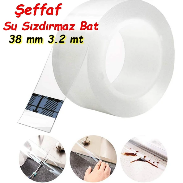 Şeffaf Süper Güçlü Yapıştırıcı Su Sızdırmaz Bant Küvet Lavabo Klozet Banyo Mutfak Kenar Bant Küf Önleyici ürün görseli