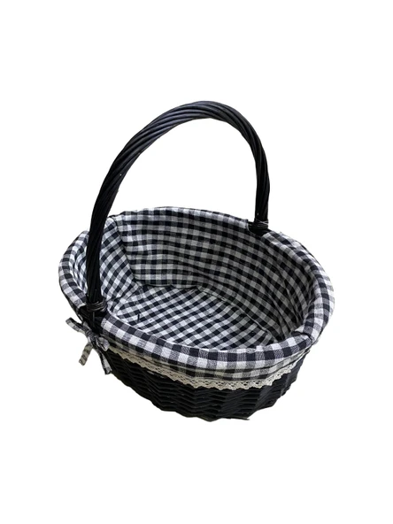 SİYAH SEPET OVAL BYK 40 X 31 X 17 CM - 3