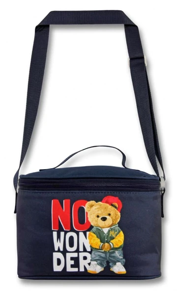 Ümit Çanta Termoslu/Isı Yalıtımlı Beslenme Çantası - 5034 - Hiphop Ayıcık, Lacivert Beyaz (Erkek Çocuk) - 2