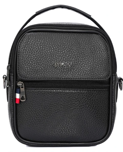 Cambridge Polo Club Siyah Suni Deri Erkek El Çantası - PLEVR50132 - Resim 2