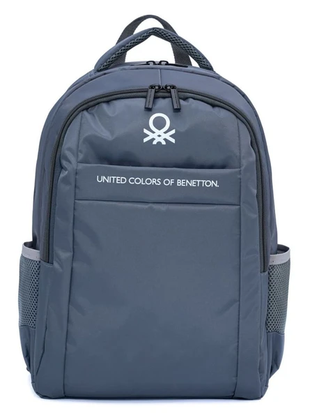 United Colors Of Benetton Unisex Çocuk/Yetişkin Okul Günlük ve Seyahat Sırt Çantası - Gri - 20972 - Resim 6
