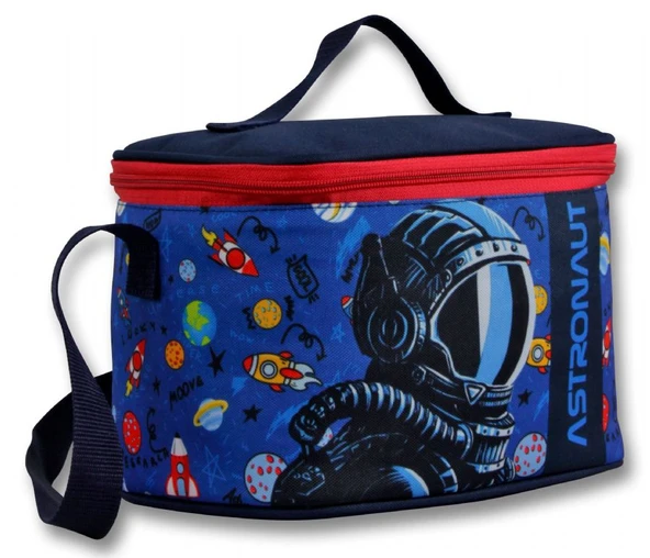 Ümit Çanta 5007 Isı Yalıtımlı Erkek Çocuk (Astronot Baskılı, Lacivert Mavi Renkli) Beslenme Çantası