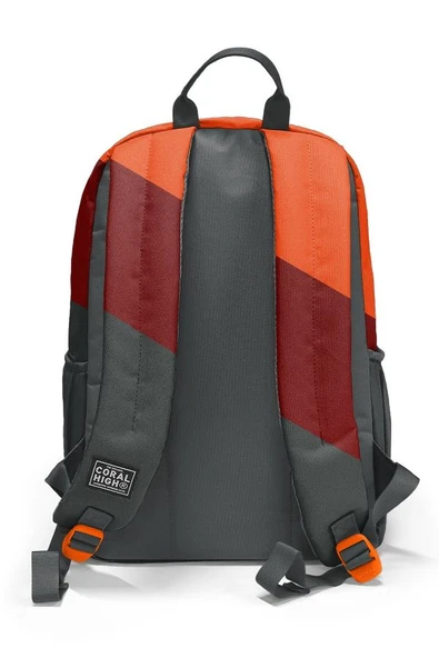 Coral High Koyu Gri Turuncu Bordo Renkli 3'lü Okul Çanta Seti SET0123692 - Erkek - Resim 4