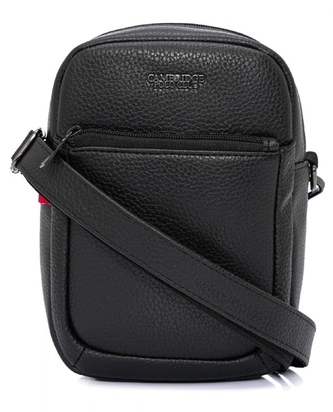 Cambridge Polo Club Siyah Suni Deri Erkek El Çantası - PLEVR50132 - Resim 4