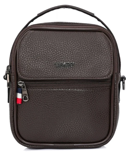 Cambridge Polo Club Kahverengi Suni Deri Erkek El Çantası - PLEVR50132 - Resim 2