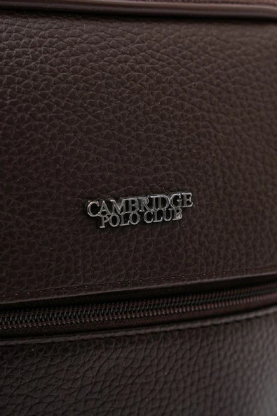 Cambridge Polo Club Kahverengi Suni Deri Erkek El Çantası - PLEVR50132 - Resim 3
