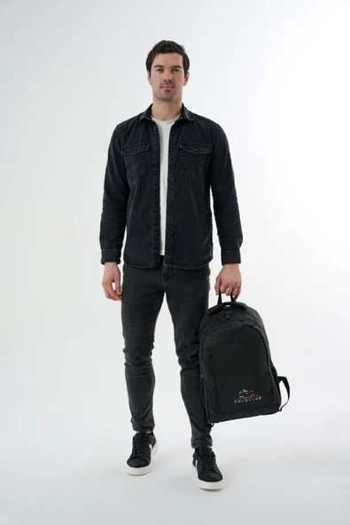 Cambridge Polo Club Siyah Günlük Okul ve Seyahat Sırt Çantası - Erkek/Erkek Çocuk - PLCAN2172-001 - Resim 6