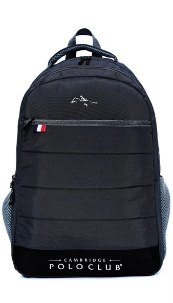 Cambridge Polo Club Minimalist Tasarım Siyah Unisex Okul Günlük Seyahat Sırt Çantası - PLCAN2166-001 ürün görseli 1